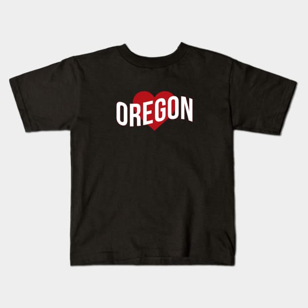 Oregon Love Kids T-Shirt by Novel_Designs